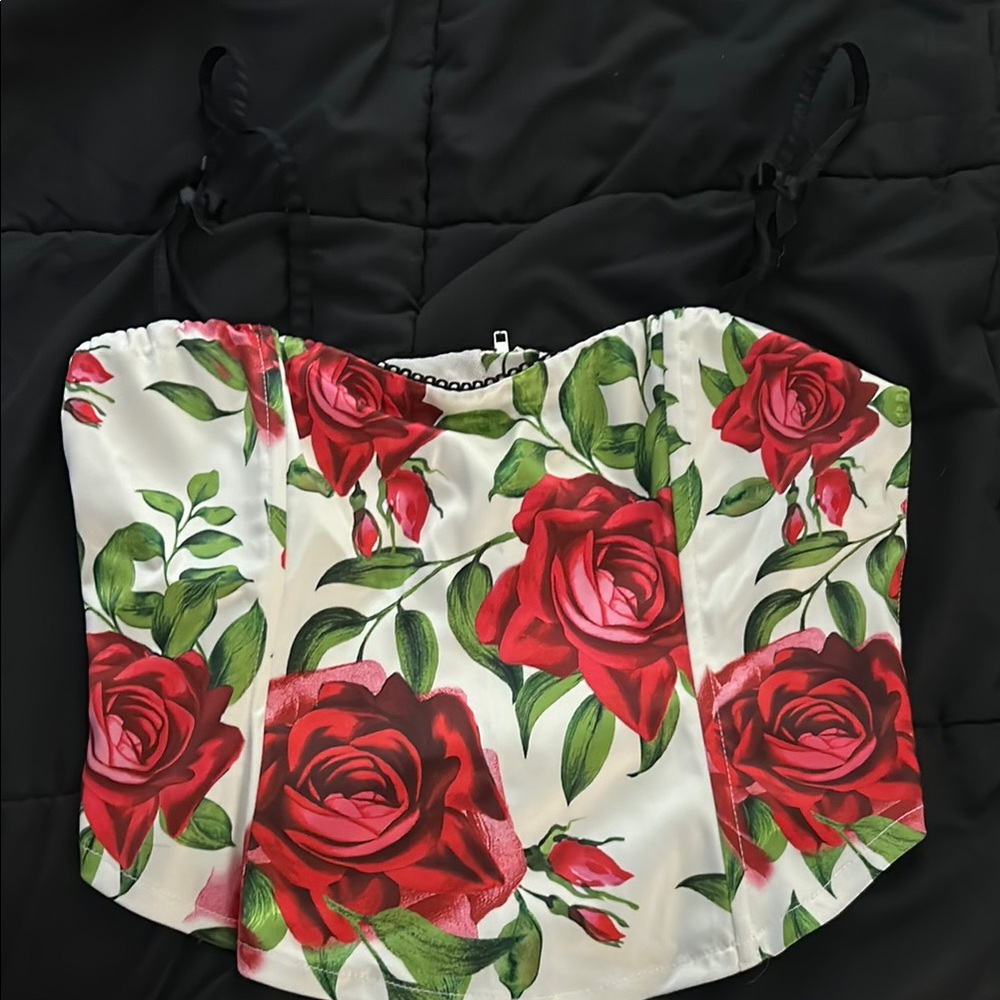 Floral Red Rose Women's Top